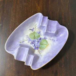 Antique hand painted trinket dish.